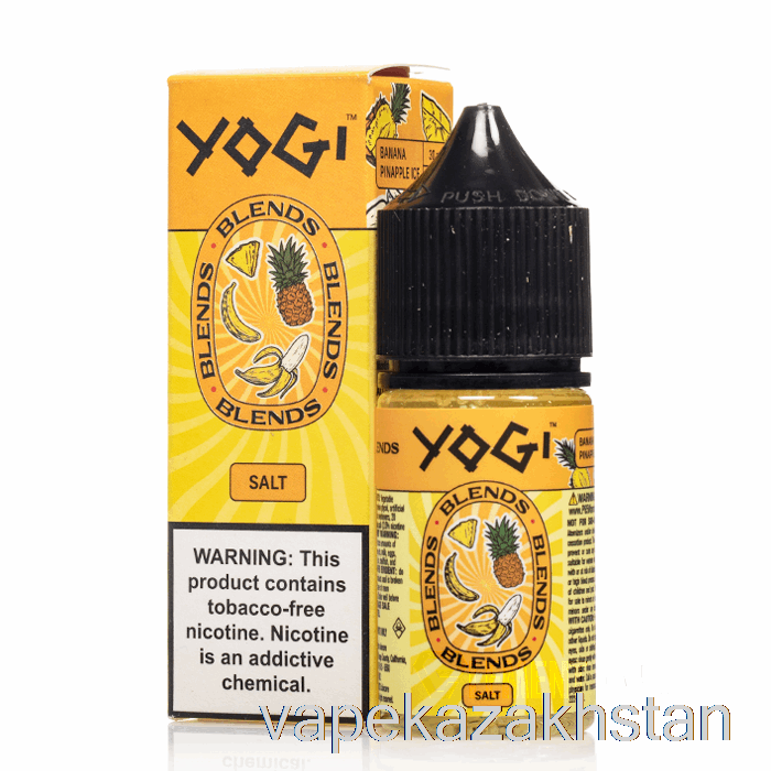 Vape Kazakhstan Banana Pineapple Ice - Yogi Blends Salts - 30mL 20mg